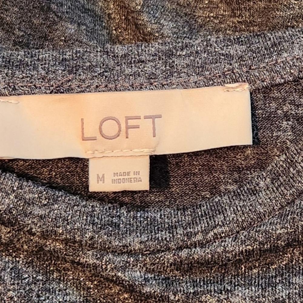LOFT Shimmered Shirred Cold Shoulder - Picture 3 of 3
